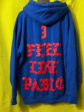Kanye West I Feel Like Pablo Ye Tour Hoodie Blue Men’s XL Independent Trading